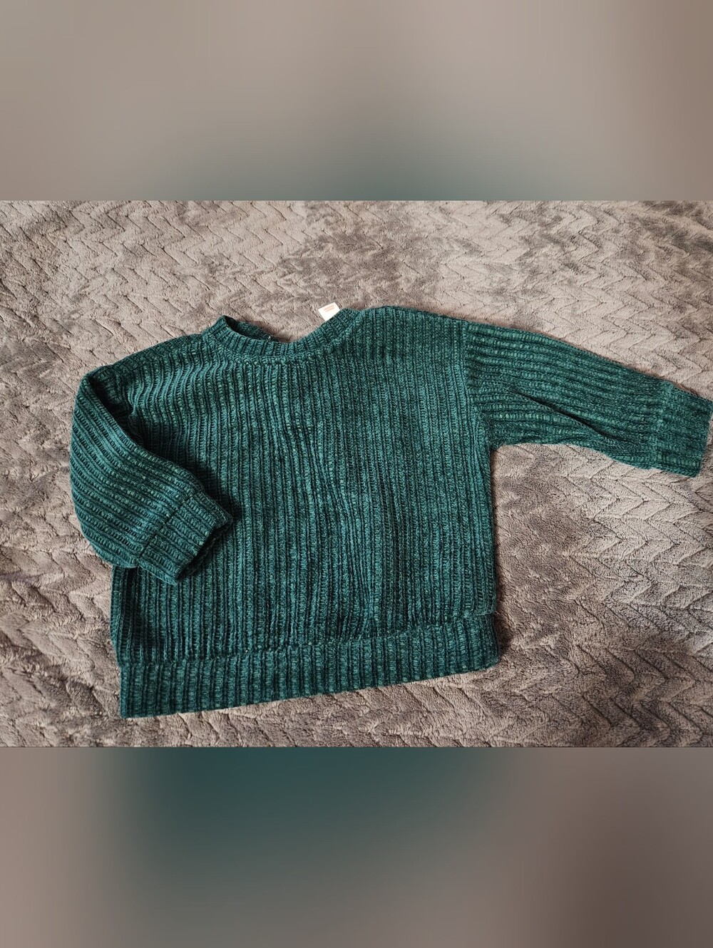 Cat & Jack Teal Ribbed Crewneck Sweater